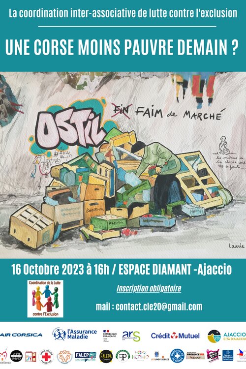 Affiche du colloque 2023 : Une Corse moins pauvre demain ?